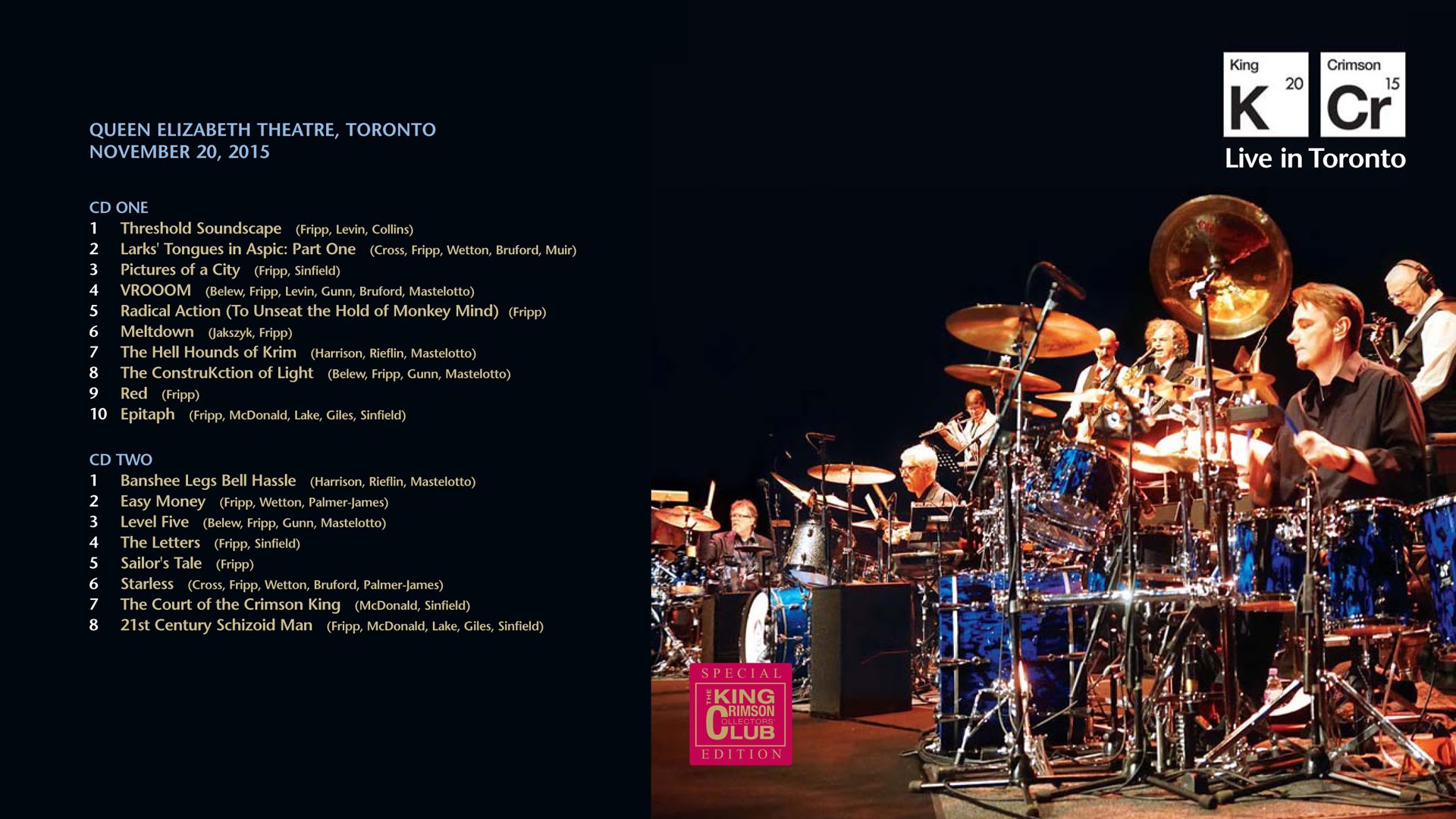 King Crimson – ‘Live in Toronto’ (2016)