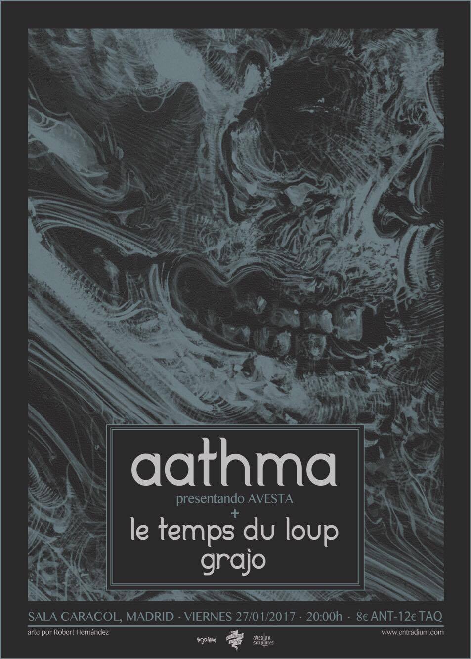 Concierto destacado: Aathma + Grajo + Le Temps du Loup en Madrid