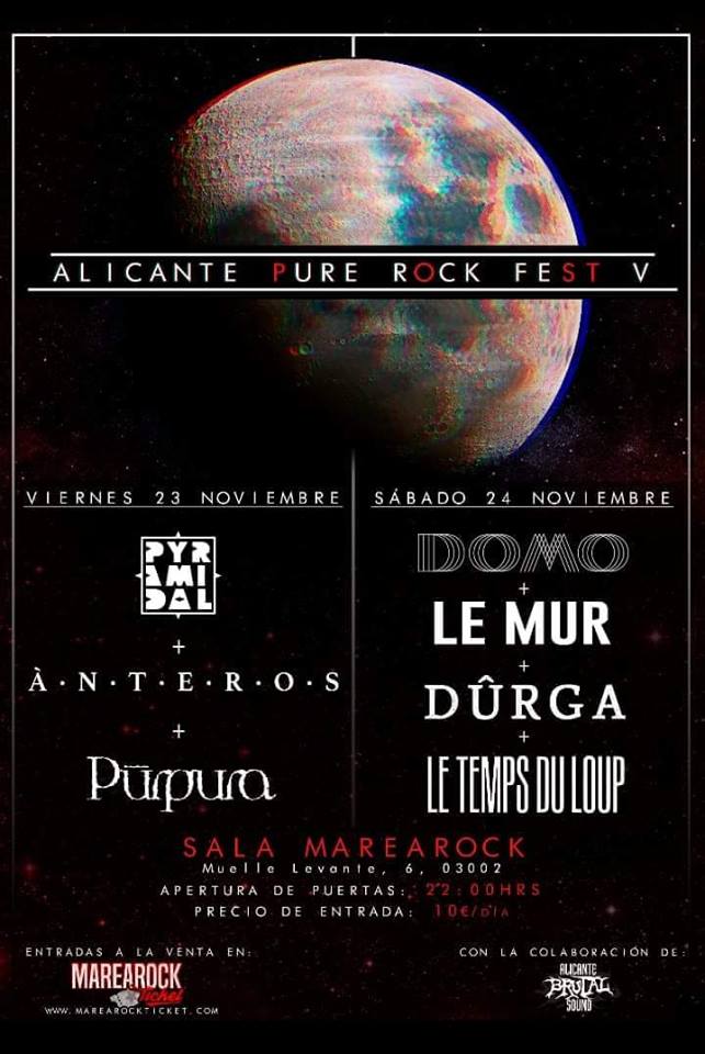 La quinta edición del festival Alicante Pure Rock Fest tendrá lugar en menos de un&nbsp;mes