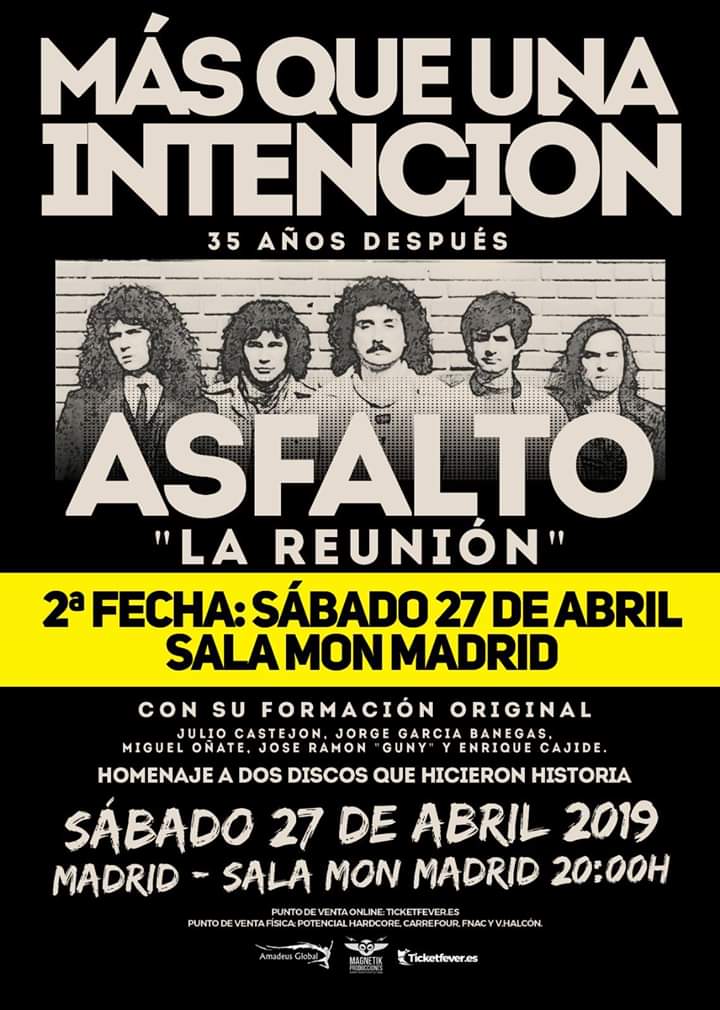 Asfalto anuncian segunda fecha de ‘Más Que Una Intención’ tras el sold out en La Riviera