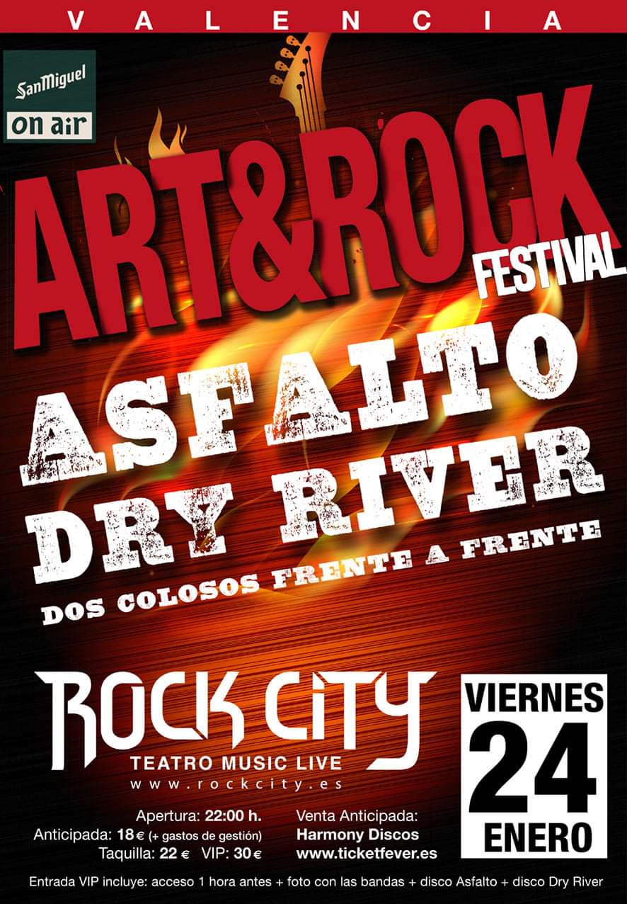 Concierto anunciado de Asfalto y Dry River