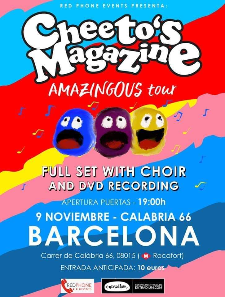 Cheeto’s Magazine darán un concierto especial este sábado 9 de noviembre en Barcelona