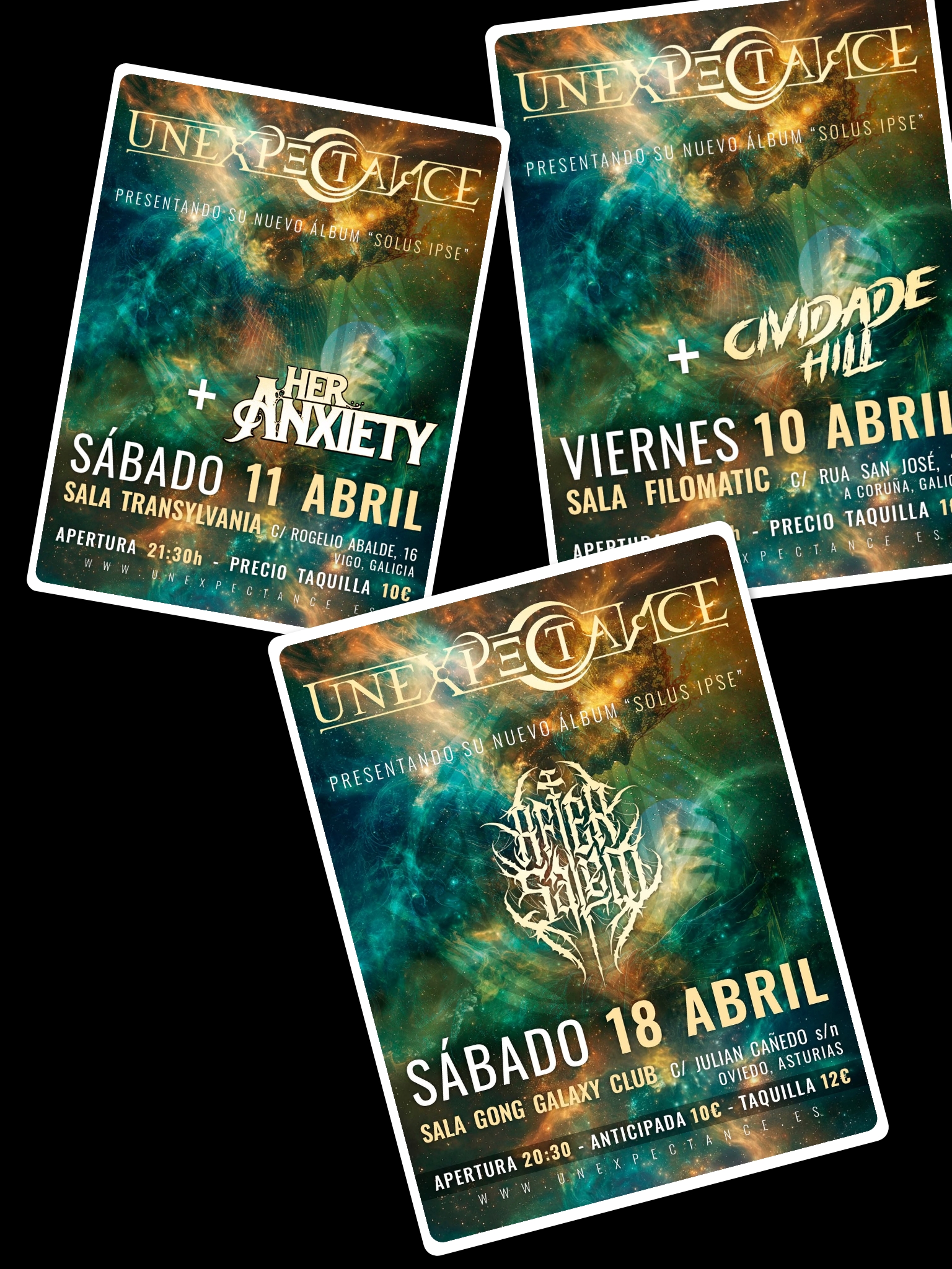 Eventos destacados | Unexpectance presenta ‘Solus Ipse’ en A Coruña, Vigo y Oviedo (10, 11 y 18 de abril)